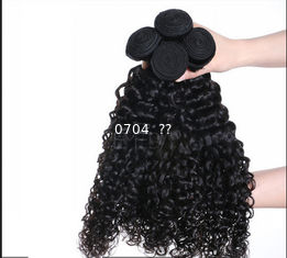 China Custom Long Indian Curly Human Hair For Lady , Silky Straight Human Hair supplier